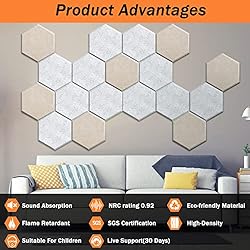 DEKIRU 12 PACK Acoustic Panels, Sound Proof Foam