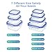 Glass Food Storage Containers Set with Airtight Locking Lids & Free Ice Pack, Zestkit Portion Control Glass Meal Prep Lunch Containers , BPA Free Oven Freezer Dishwasher Microwave Safe (20 Pieces)