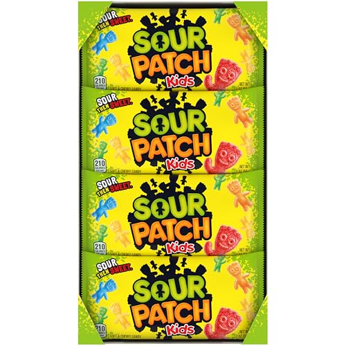 SOUR PATCH KIDS SOFT & CHEWY GUMMY CANDY, BULK CANDY, 24 – 2 OZ BAGS