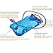 Hydration Bladder Water Reservoir Pack with Tube for 3 Liter Backpack System (Cycling, Climbing, Hiking). Large Opening Easy to Clean, BPA Free(Blue, 2L / 100 Oz)