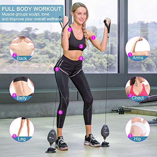 Youlisn-Resistance-Bands-Fitness-Equipment-Nylon-Pull-Rope-System-with-Foam-Handle-3-Adjustable-Pulling-Tension-Full-Body-Workout-Exercise-Bands-for-Resistance-Training-Yoga-Pilates-Home-Gym2PCS