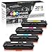 GPC Image Compatible Toner Cartridge Replacement for HP 201X CF400X 201A CF401X CF402X CF403X CF400A Compatible with Laserjet Pro MFP M277dw Toner M252dw M277n M252n MFP M277c6 Printer Tray(4-Pack)