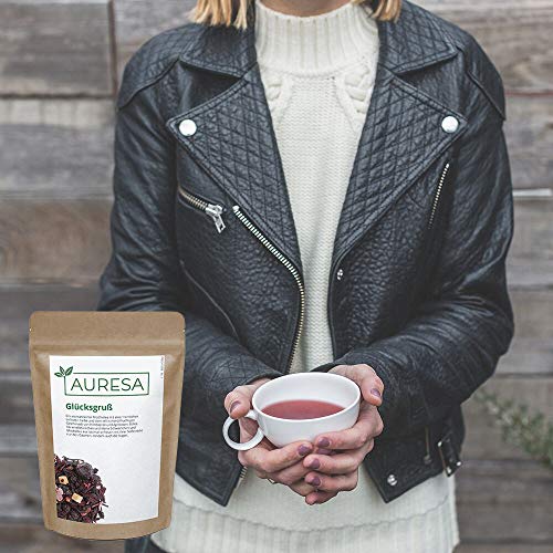 AURESA Glücksgruà Früchtetee | Fruchtig säuerlicher Geschmack ob heià oder kalt | Loser Tee mit leckeren Beeren – Bild 4