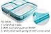 Bento Lunch Box by Lifemark Labs - Stylish Leakproof Lunch Kit with 3 Compartments - For Kids & Adults - Easy Portion Control - Container is Dishwasher & Microwave Friendly