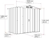 Duramax ECO 6x4 Metal Garden Storage Shed Anthracite view 5