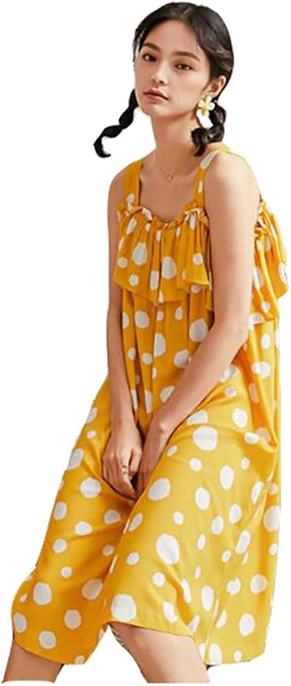 Amazon Co Jp キャミ ワンピース ネグリジェ 夏 ゆるい パジャマ ナイトウェア ルームウェア 出掛 涼しい やさしい レディース ガーリー カジュアル エレガント 薄手 コンフォート リラックス かわいい 服 ファッション小物