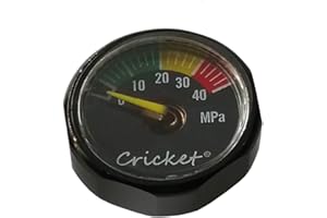 UP100 2pcs PCP Paintball Airforce High Pressure Pump Pressure Gauges 1 Inch Black Mini Air Gauge Scuba Manometre 40MAP Thread M8 x 1