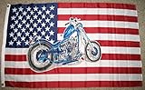 USA Motorcycle Flag 3'x5' Harley Davidson Bike Banner
