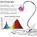 GreenLaren LED Grow Light with 24-Hour Mechanical Outlet Timer, 5W Plant Light with Spring Clamp and 360°Flexible Gooseneck Arm for Indoor Plant