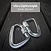 #1 Serac Ultra Strength Locking Carabiners x2 (one Pair), Ultra Durable & Strong Perfect for Serac Classic Single or Sequoia Double hammocks - Made from Ultralight Aircraft Grade Aluminum – Silver