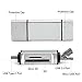 New Aluminum Shell USB 3 in 1 Card Reader Adapter For USB-C / USB-A / Micro-USB Port with OTG Function Reader. (USB-C-Silver)