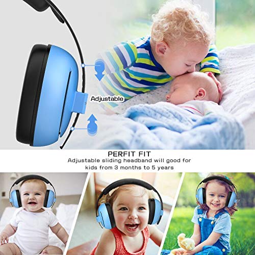 Baby Headphones Baby Ear Protection - Noise Cancelling Headphones for Babies, Toddlers and Infants (Blue)