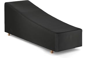 F FELLIE COVER Fellie Cover 82-inch Patio Chaise Lounge Covers, Durable Outdoor Chaise Lounge Covers Water Resistant Black