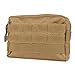 MOLLE Pouches - Compact Water-resistant Multi-purpose Tactical EDC Utility Gadget Gear Hanging waist Bags(Horizontal rectangle Pouch ,Tan )