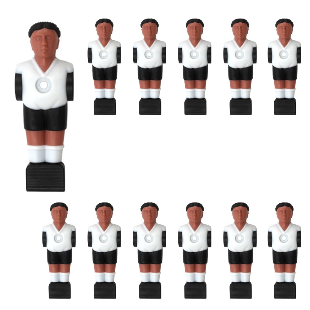 POFET 12pcs Table Soccer Football Man Guy Player - Foosball Accessories - Perfect for Players Tournament Replacement Parts White