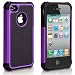 iPhone 4S Case, iPhone 4 Case, CHTech Fashion Shockproof Durable Hybrid Dual Layer Armor Defender Protective Case Cover for Apple iPhone 4S/4 (Purple)