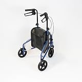 NRS Healthcare 3 Wheel Steel Rollator Blue with Bag & Lockable Brakes view 10