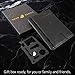 PeerBasics Minimalist Slim RFID-Blocking Men's/Women's Wallet PLUS 11-in-1 Stainless Steel Credit Card Pocket Sized Survival Multi Tool (Space Black)