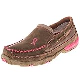 Twisted X Women's Slip-On Driving Moccasins, Color: Bomber/Neon Pink (Wdms003)
