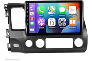 Android 12 Car Radio 10.1 Inch IPS Touchscreen 2+32GB Car Stereo Compatibel for Honda Civic 2006-2011 with Wireless CarPlay &