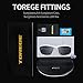 TOREGE Polarized Sports Sunglasses for Man Women Cycling Running Fishing Golf TR90 Unbreakable Frame TR034 (Grey)