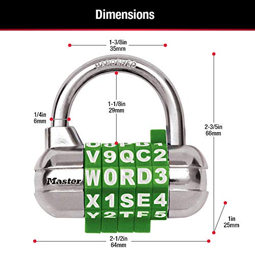 Master Lock Word Combination Lock, Set Your Own Word Lock, Combination