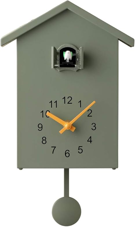 Amazon Co Jp Plumriver 鳩時計 掛け時計 置き時計 2way 振り子時計 アナログ リビング かわいい 北欧 ハト時計 はと時計 壁掛け カッコウ時計 カッコー時計 ぽっぽ時計 静音 子供 ギフト お祝い 新築祝い プレゼント からくり時計 仕掛け時計 おうち時間 グリーン