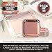 Juvale Sturdy Rose Gold Paper Plates 48-Pack - Disposable Rose Gold Dessert Square Plates for Appetizer, Lunch, Dinner, and Dessert, Birthday Party 7 x 7 Inches