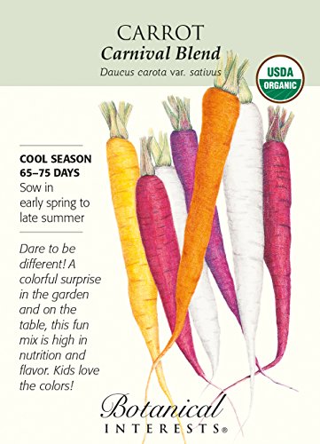 Organic Carnival Blend Carrot Seeds - 700 mg