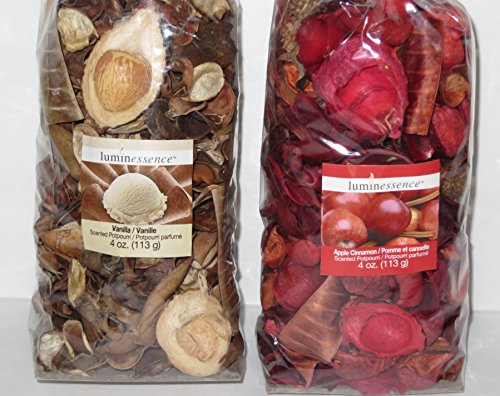 Luminessence Scented Potpourri, (2) 4 oz. Bags, Apple Cinnamon & Vanilla