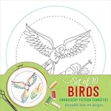 Birds Embroidery Pattern Transfers (set of 10 hoop designs!) by 
