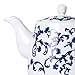 SMYLLS Electric Ceramic Kettle Non-Plastic Kettle, Blue Pattern