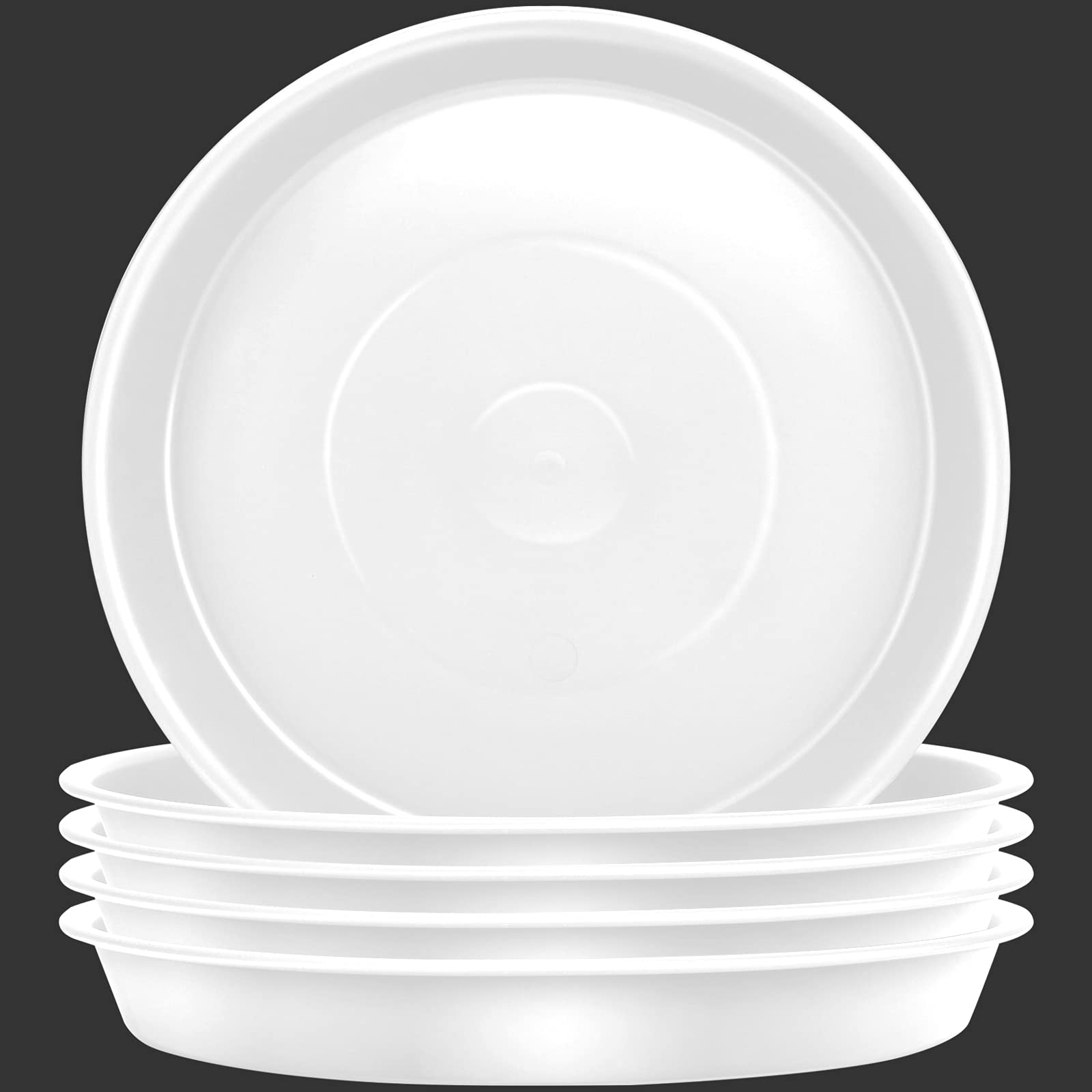 TStarJungle 5 Pack Plant Saucers, Flower Pot Drip Trays for Indoor/Outdoor Plants Garden Saucers Plant Pot Saucer Trays, Surface Protection for Household Plants - 24cm