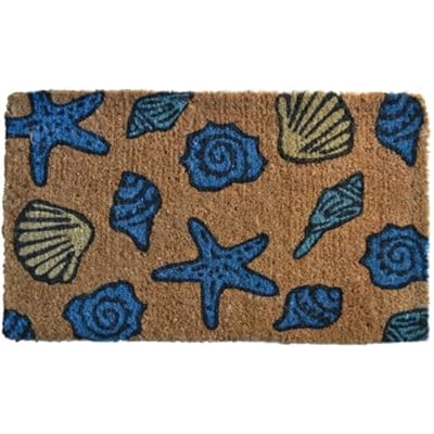 Imports Décor Decorated Coir Doormat, Sea Shells, 18 by 30-Inch 519dd0YlYzL