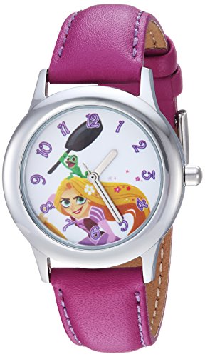 DISNEY Girl's Princess' Quartz Stainless Steel Casual Watch, Color:Purple (Model: WDS000550)