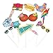 Fun Express - Luau Photo Stick Props for Party - Apparel Accessories - Costume Accessories - Costume Props - Party - 12 Pieces