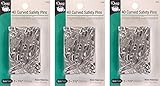Dritz Size 2 Curved Safety Pins are just The Right Angle for Easy Penetration of Quilt Layers with no Shifting. Size 2 is Recommended for high loft Batting. Nickel-Plated Steel, 40 Ct. (3 Pack)