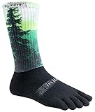 Injinji Trail Midweight Crew Socks (Large, Forest)