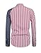 Coofandy Men's Raglan Sleeve Fashion Shirts American Flag Casual Button Down Dress Shirt Red Medium