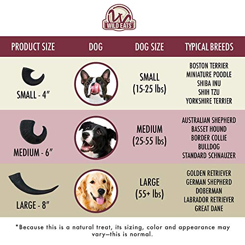 Wild Eats Water Buffalo Horn No Hide Dog Bones & Dog Chews (All Natural
