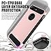 iPhone 8 Plus Case, iPhone 7 Plus Case, Mascheri Shock Absorbing Rugged Dual Layer Protective Scratch Resistant Hybrid Defender Cover Case for Apple iPhone 8 Plus / iPhone 7 Plus - Rose Gold