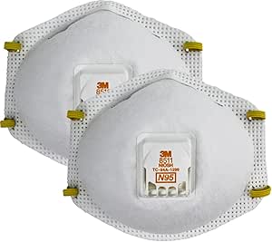 3M 8511 Respirator, N95, Cool Flow Valve (2-Pack)