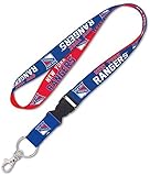 WinCraft NHL New York Rangers Premium Lanyard Keychain, 1 inch wide