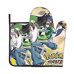 Xiaoxian Pokemon 16 Hittebestendige keukenovenhandschoenen, ovenhandschoenen en potdekselhandschoenen, veilig om te…