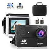 4K WiFi Action Camera, VOLADOR Ultra HD 20MP DV Camcorder, 98ft Waterproof Sports Camera, 170 Degree Wide Angle/2.0