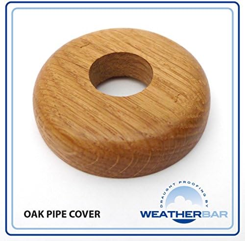 Solid Oak Lacquered Radiator Pipe Cover, Pipe Rose. 2 Part Jigsaw Construction. Sold as a Pair (Enough for One Radiator)