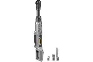 ADOTOCAM 3/8" Cordless Ratchet Wrench for Dewalt 20V Battery(Tool Only),75FT-LBS(102N.m) Extended Electric Ratchet Wrench Set with Variable Speed, LED Light, 1/4"&1/2" Adapter,3" Extension Bar
