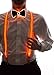 Neon Nightlife Men's Light Up LED Suspenders, One Size, Orange