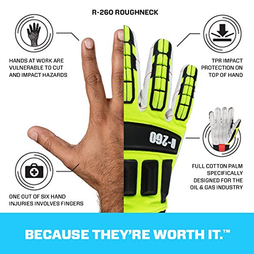 Ringers Gloves R260 Roughneck Cotton Heavy Duty Impact Glove, Cotton