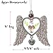 Angel Wings Mother Sun Catcher Pressed Flowers with Silver Mom Charm Attached Sparkling Jewels iMothers Day Suncatchers Remembrance